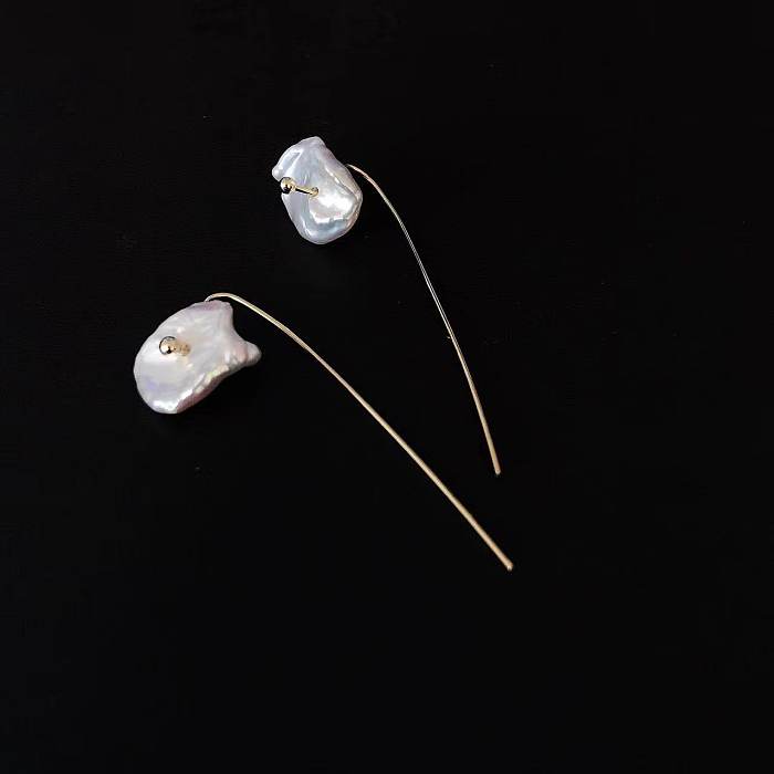 1 Pair Simple Style Geometric Copper Drop Earrings