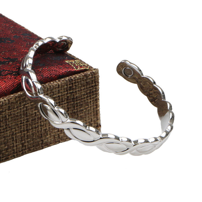 Classic Style Solid Color Copper Plating Gold Plated Bangle