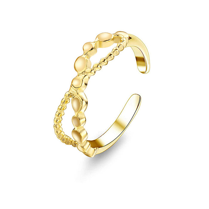Fashion Solid Color Stainless Steel Open Ring Plating Stainless Steel Rings