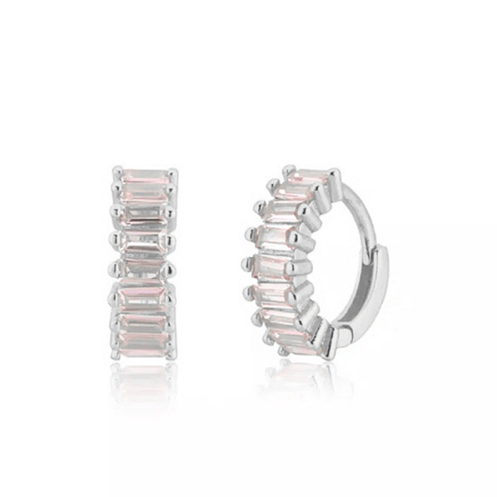 1 Pair IG Style Round Plating Inlay Copper Zircon White Gold Plated Gold Plated Ear Cuffs