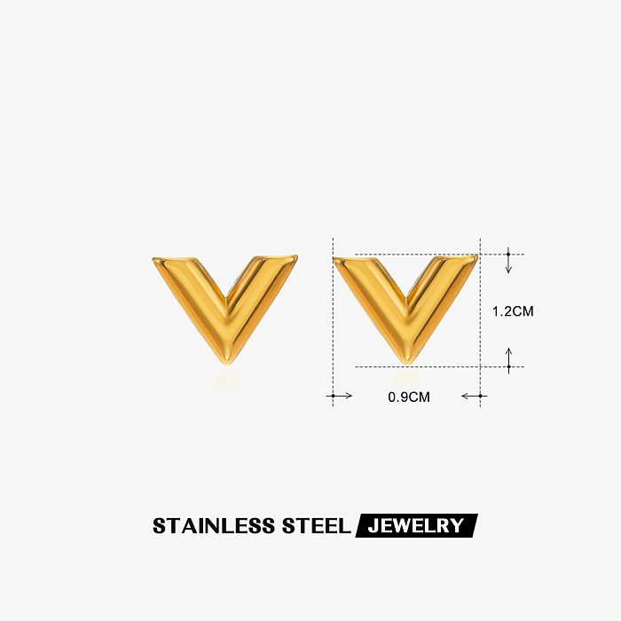 Commute Letter Titanium Steel Plating 18K Gold Plated Bracelets Earrings Necklace