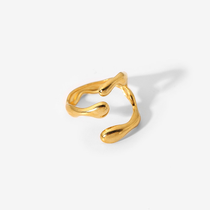 بسيط هندسي عبر الملمس الفولاذ المقاوم للصدأ خاتم المجوهرات بالجملة