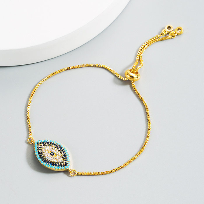 New Fashion Creative Devil's Eye Bracelet Female Copper Micro-set Zircon Bracelet jewelry Wholesale