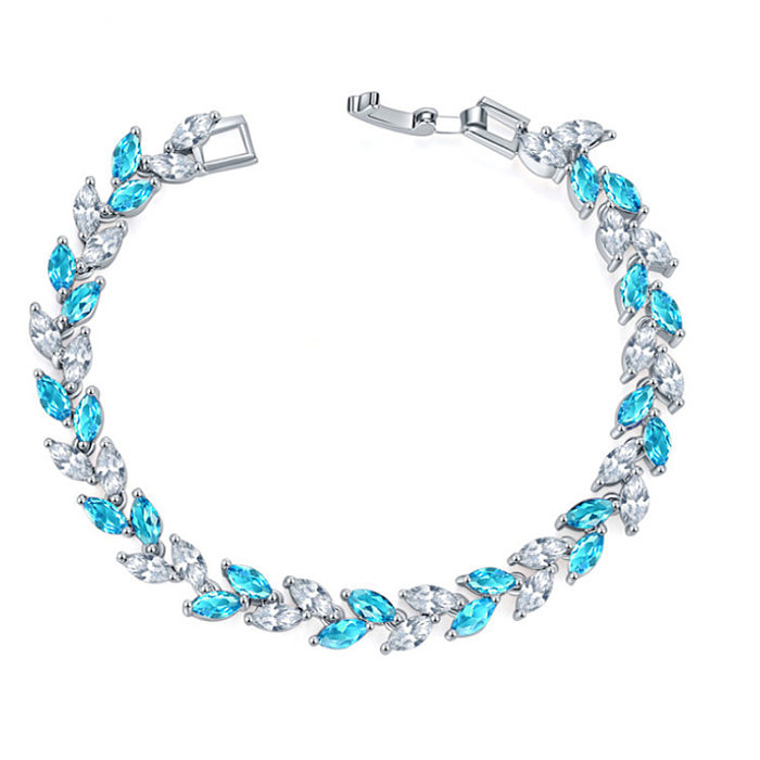 Bracelets en Zircon avec incrustation de cuivre et feuille de vacances