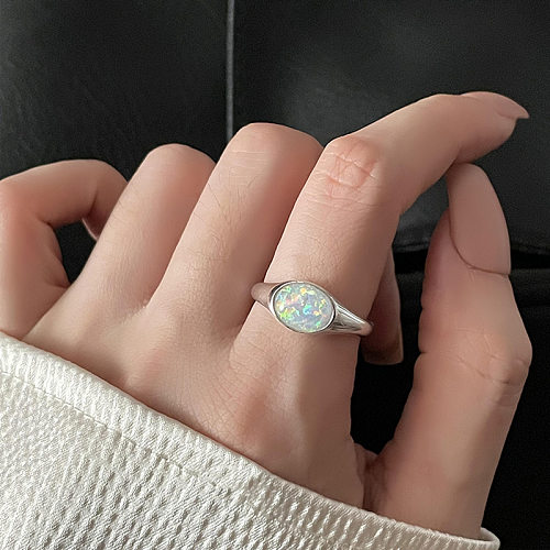 1 Piece Simple Style Shell Copper Open Ring