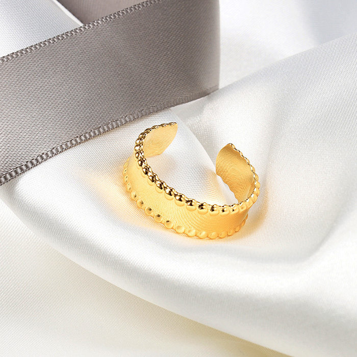 1 Stück einfacher, offener Ring in C-Form mit Titanstahlbeschichtung