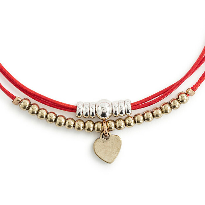 Handmade Heart Shape Copper Handmade Bracelets 2 Piece Set