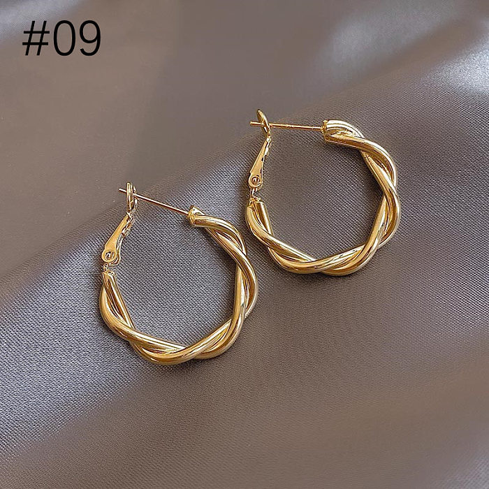 1 Pair Simple Style Geometric Plating Copper Earrings