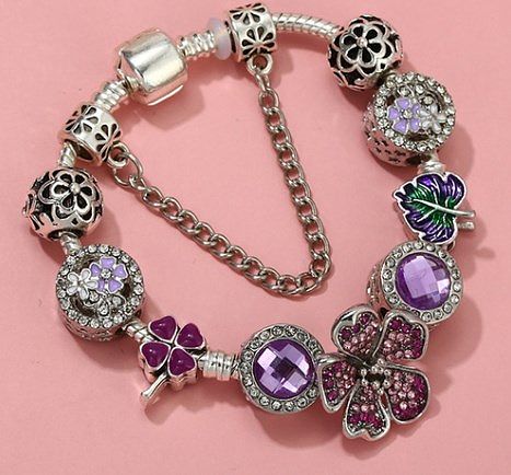 Retro Geometric Star Heart Shape Copper Plating Inlay Artificial Gemstones Bracelets