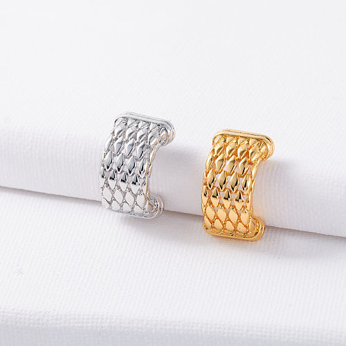 1 Pair Simple Style Geometric Copper Plating 18K Gold Plated Ear Studs