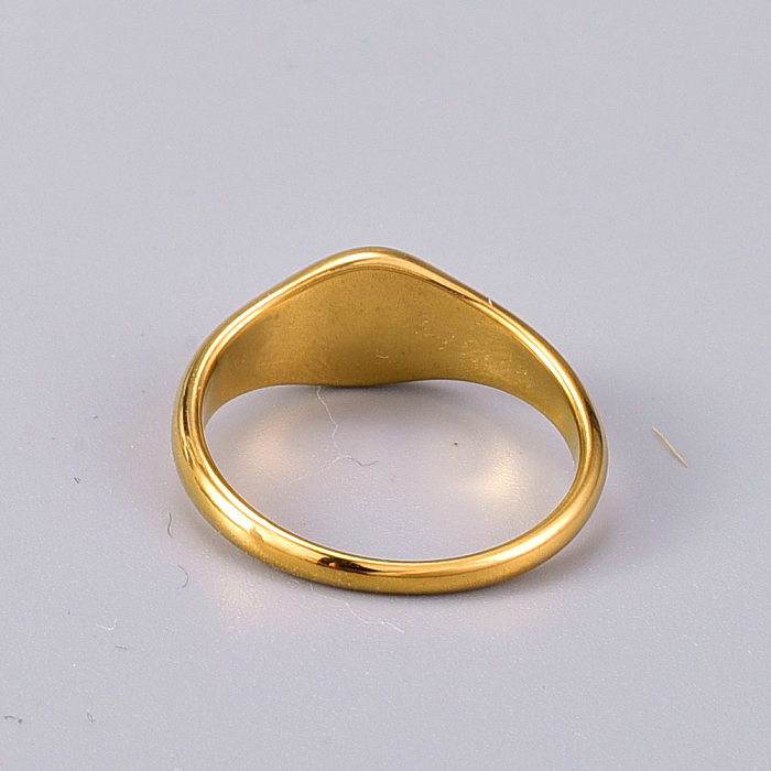 Fashion Titanium Steel Gold Plated Hexagonal Star Ring