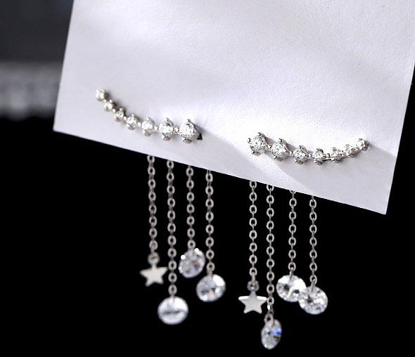 1 Pair Simple Style Commute Round Plating Inlay Copper Zircon Gold Plated Drop Earrings