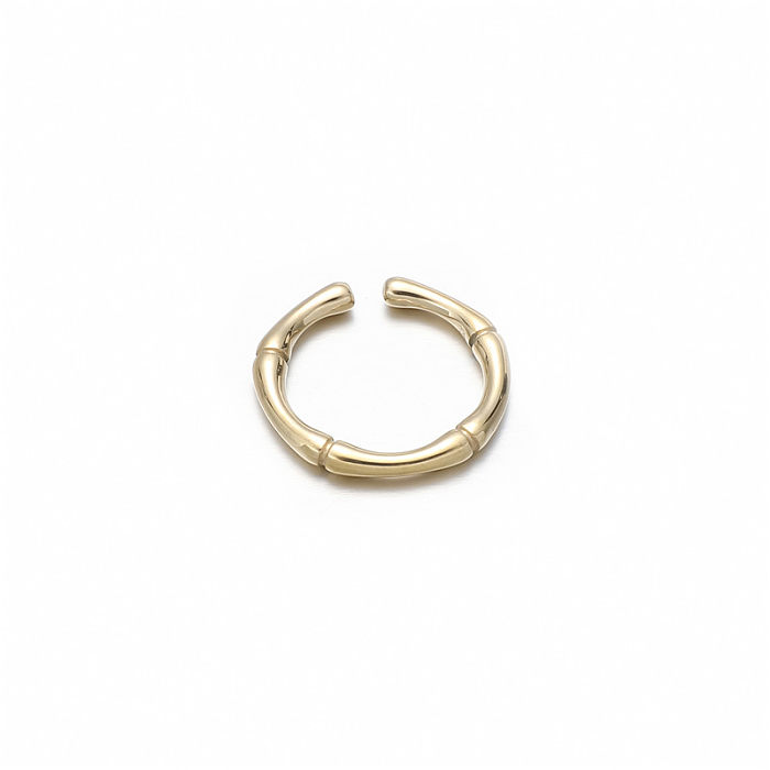 Simple Style Round Knot Stainless Steel Plating 18K Gold Plated Open Rings