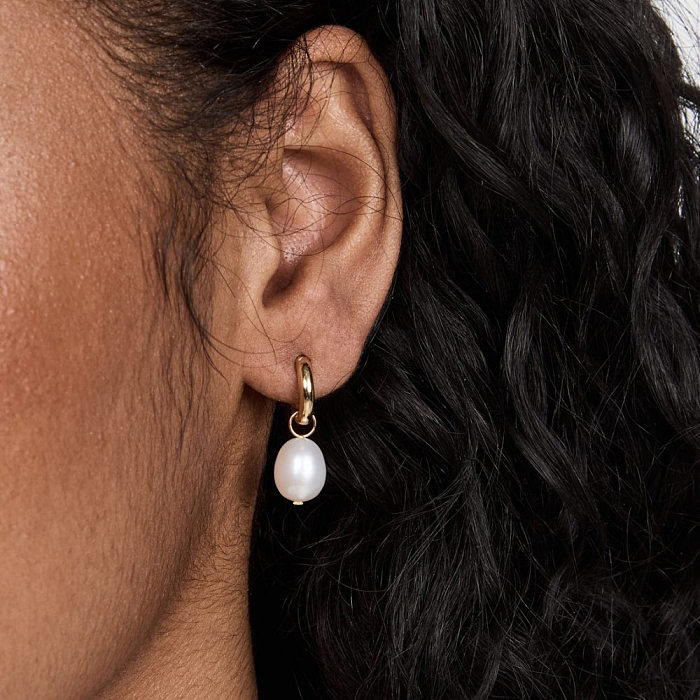 1 Pair Elegant Lady Geometric Copper Earrings