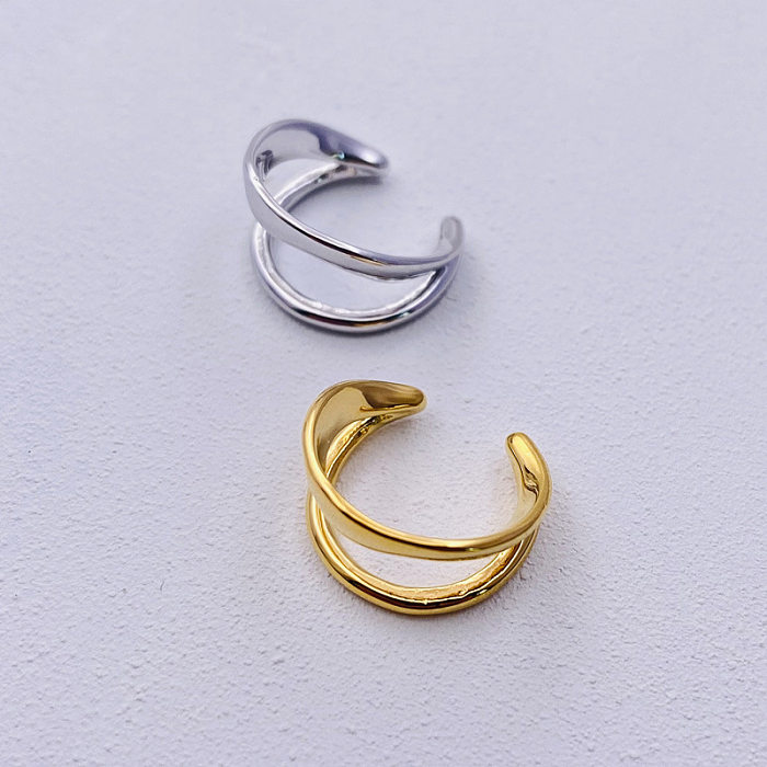 1 Piece Simple Style Geometric Copper Plating Ear Clips