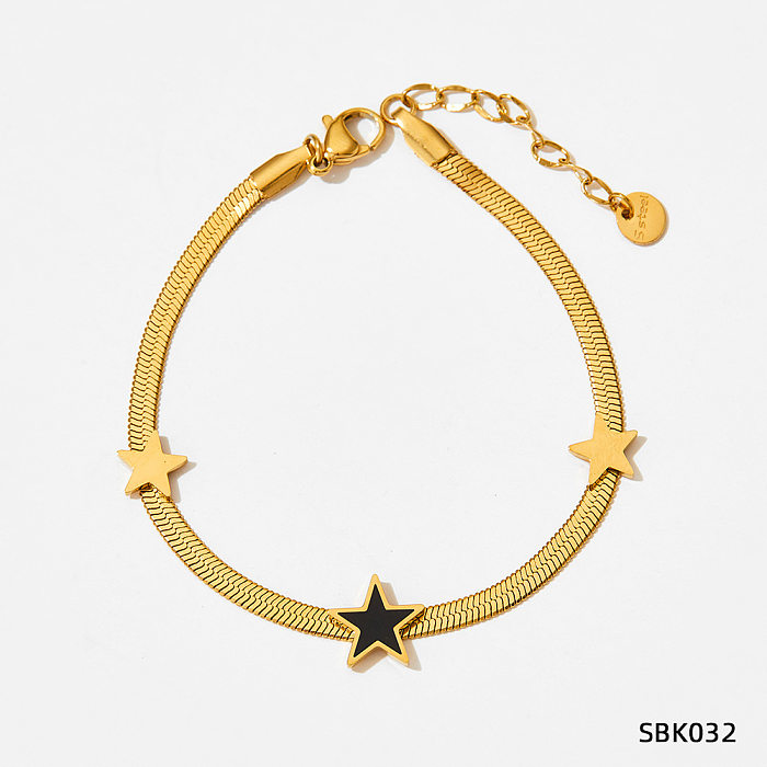 Collier de bracelets en acier titane en acier inoxydable étoile de style classique en gros