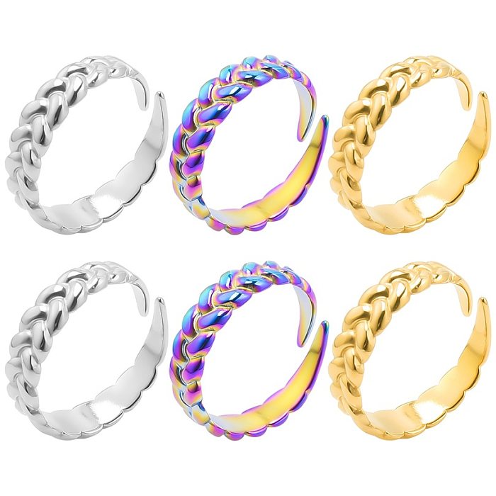 Classic Style Solid Color Stainless Steel Polishing Rings