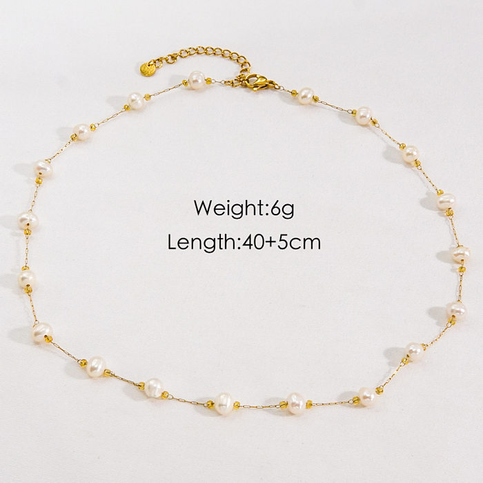 Simple Style Solid Color Stainless Steel Bracelets Anklet Necklace