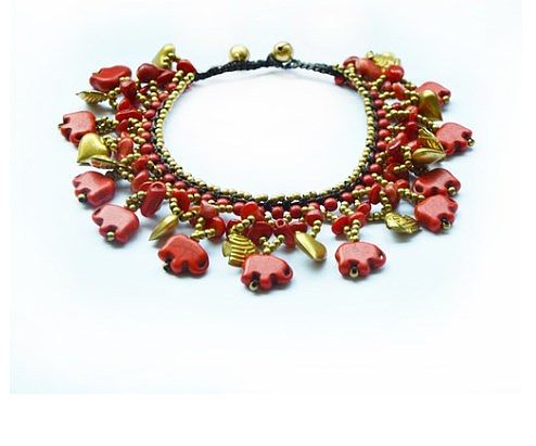 Retro Color Block Turquoise Copper Beaded Bracelets