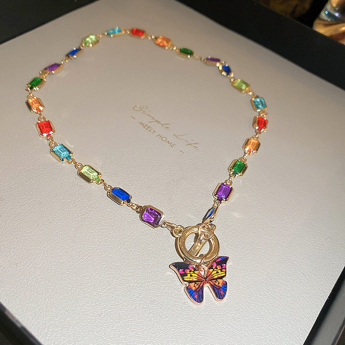 Casual Colorful Star Heart Shape Jade Copper Beaded Pearl Plating Necklace