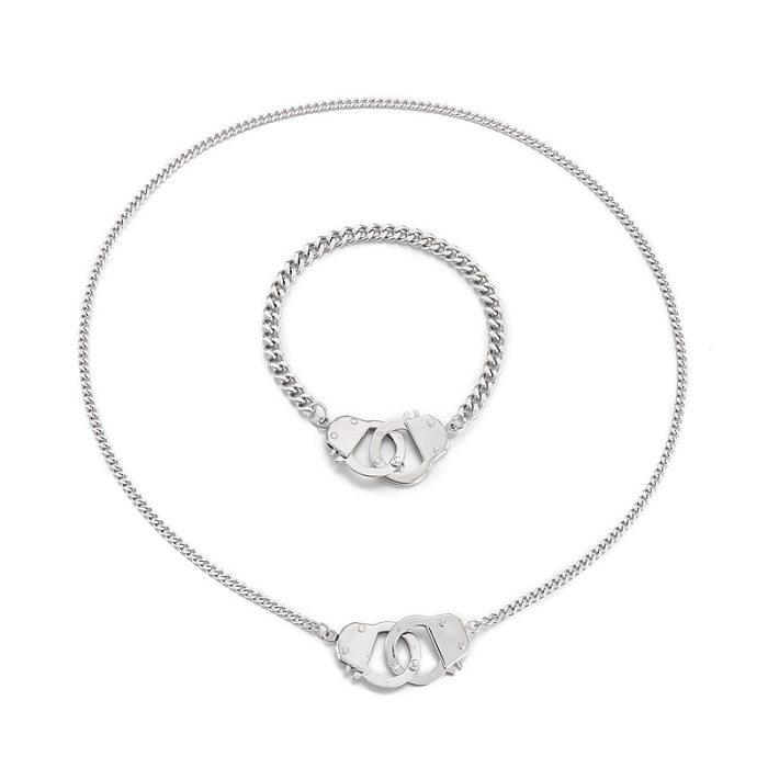 Fashion Stainless Steel Bracelets Necklace 2 Piece Set