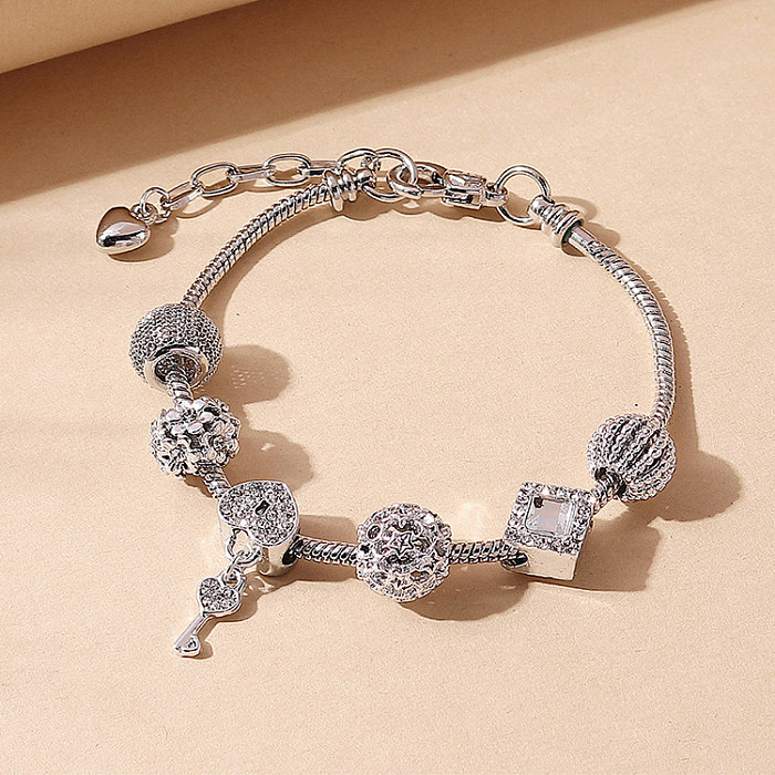 European And American Elegant Ins Trendy Top-Selling Product Fashion Creative All-Match Key Peach Heart Bracelet