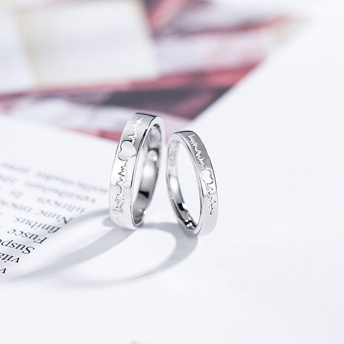 Novo anel de cobre com boca de casal em forma de coração