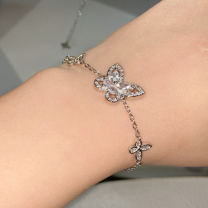 GF Secret Shadow Bright Butterfly Tassel Bracelet Seiko Plated Pt950 Platinum Niche Design Little Fairy Bracelet