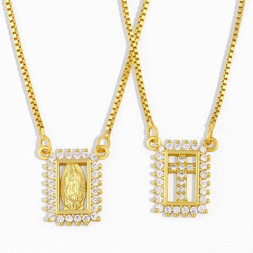 Neue Mode Schlüsselbein Kette Kreuz Kupfer Anhänger Halskette Für Frauen