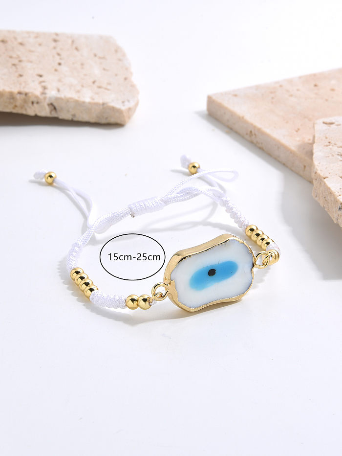 Bracelet plaqué or 18 carats avec placage en cuivre Fashion Eye