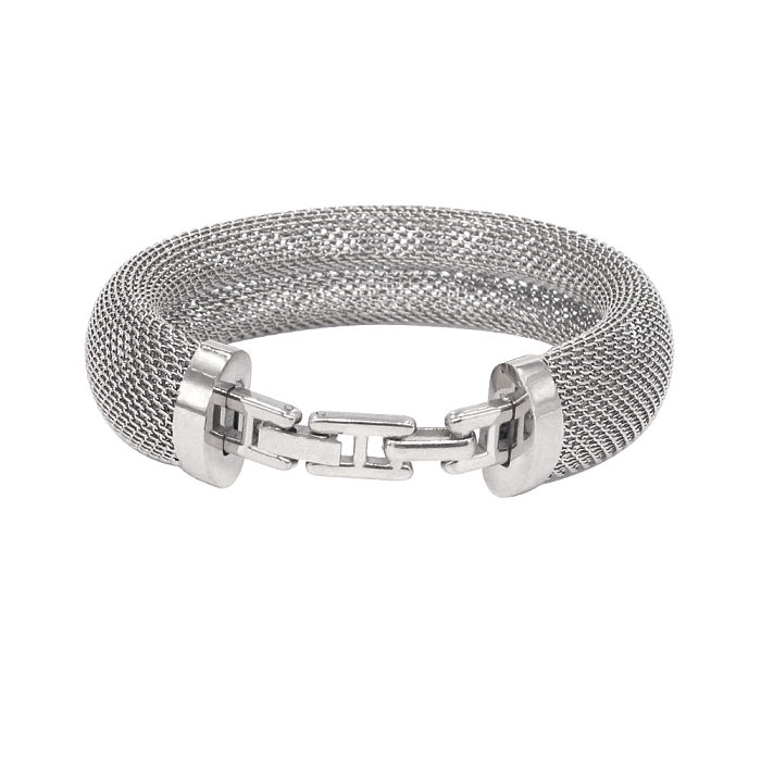 Retro Solid Color Titanium Steel Plating Bracelets Necklace