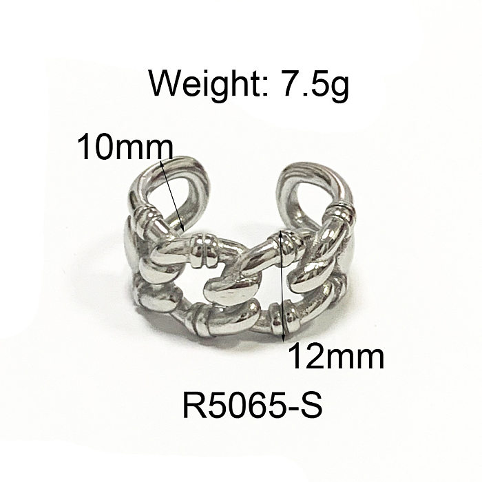 Wholesale Simple Style Oval Titanium Steel Rings