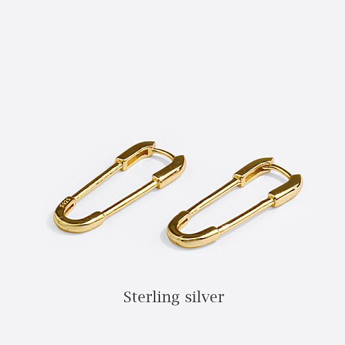 Novo Brincos de clipe de papel moda minimalista criativo diy pequeno pino brincos de cobre