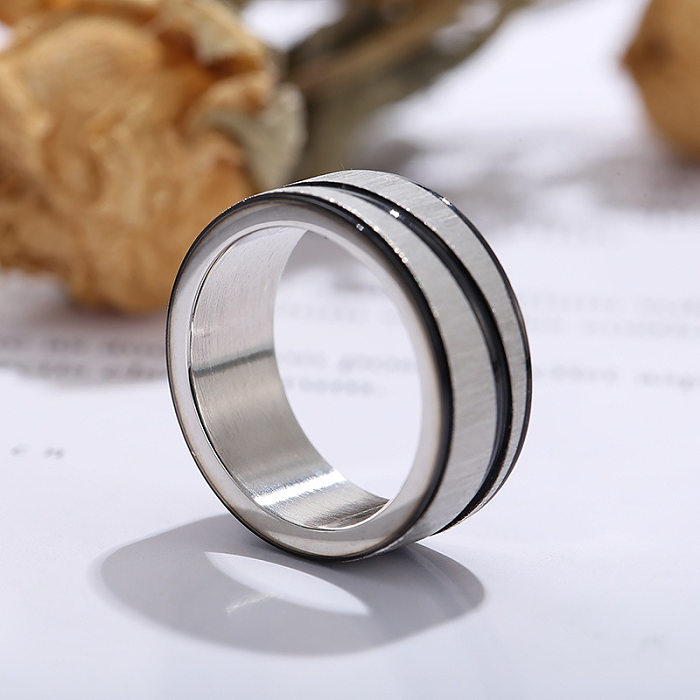 Nuevo anillo de acero inoxidable para hombres y mujeres de estilo europeo y americano al por mayor