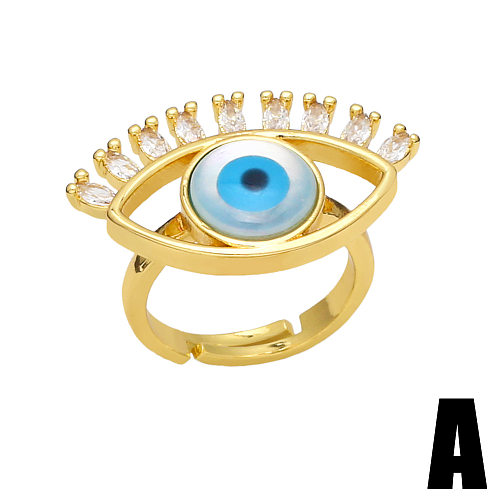 Fashion Ornament Retro Devil's Eye Shaped Copper Ring
