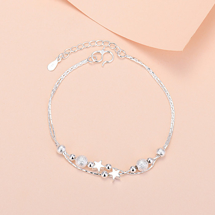 Simple Style Geometric Heart Shape Copper Plating Bracelets 1 Piece