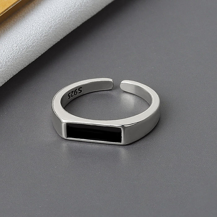 Offener Ring im einfachen Stil mit geometrischer Kupfer-Epoxidbeschichtung