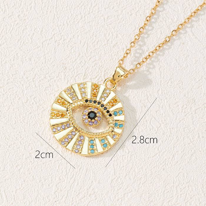 1 Piece Fashion Geometric Copper Plating Zircon Necklace