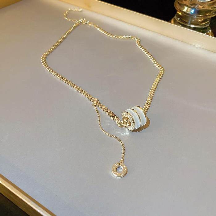 Elegante Herzform-Halskette mit Schleife und Knoten-Kupfer-Inlay-Zirkon-Anhänger