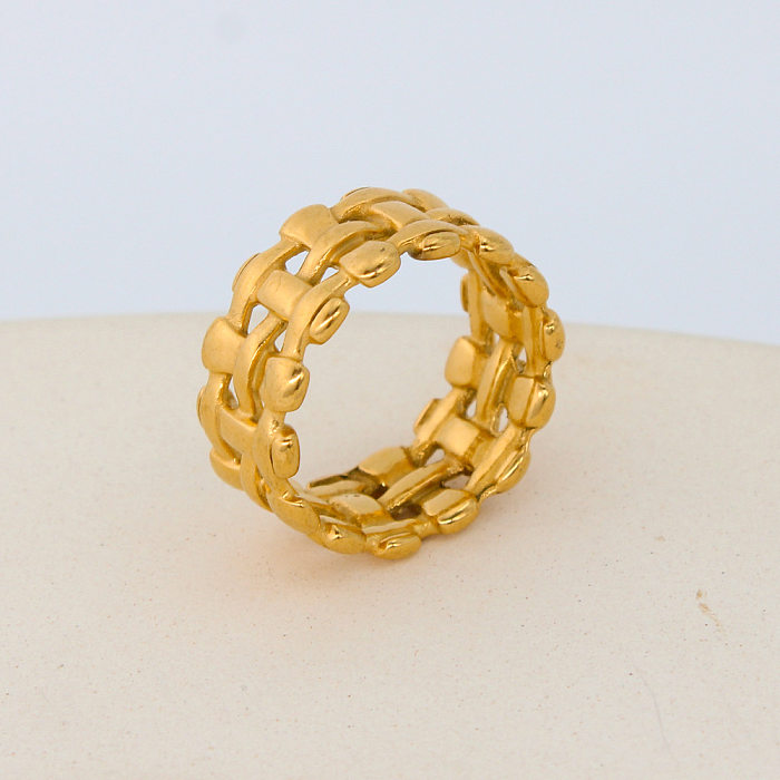 Retro simples estilo C forma círculo chapeamento de aço inoxidável anéis brincos