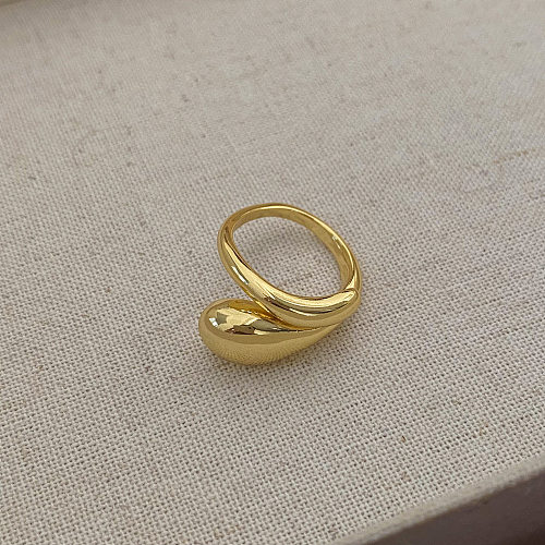 Simple Style Geometric Copper Plating Gold Plated Rings
