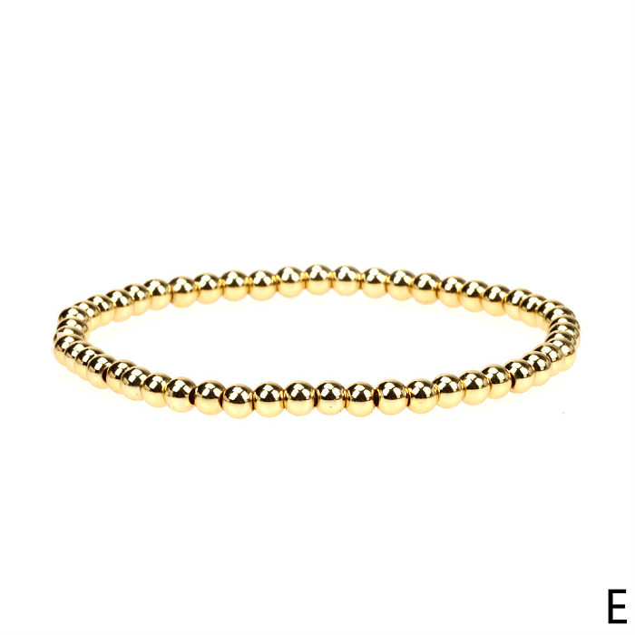 Bracelet en cuivre plaqué or pour femme, lettre incrustée de diamants, empilable, accessoires