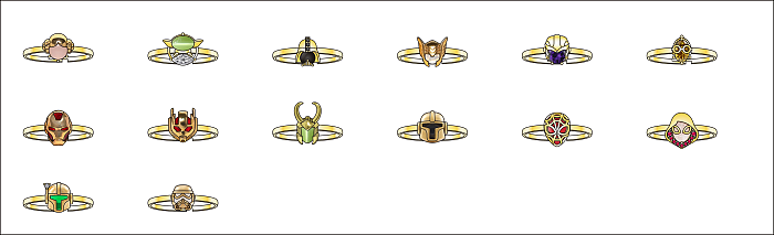 Offene Ringe im einfachen Stil von Spiderman und Iron Man, Kupfer, unregelmäßiger Zirkon, 14 Karat vergoldet