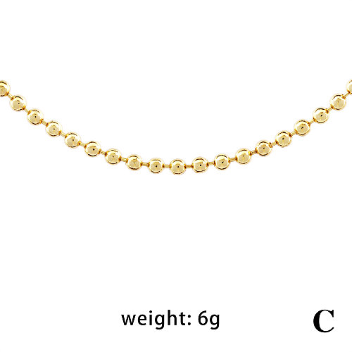 IG Style Love Circle Copper Plating 18K Gold Plated Necklace