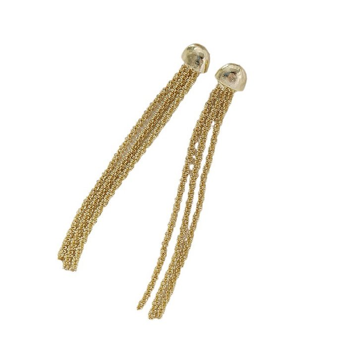 1 paire de boucles d'oreilles pendantes en cuivre, Style classique et Simple, avec pampilles