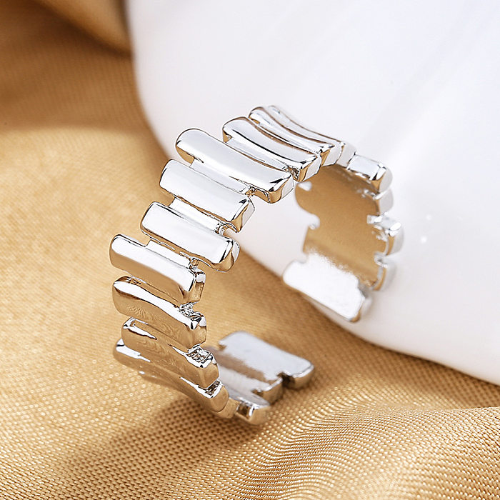 1 Piece Fashion Irregular Copper Plating Open Ring