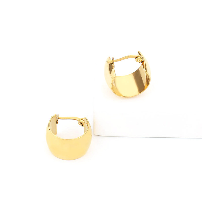 Casual Streetwear Geometric Titanium Steel Rings Earrings Necklace