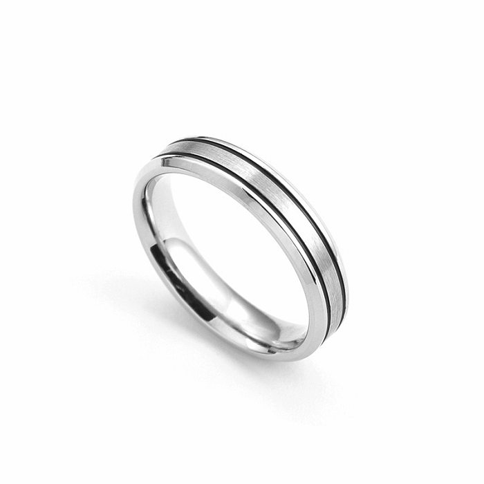 Factory Supply Ornament Source Manufacturer Couple Couple Rings Fashion Titanium Steel Ring Qixi Gift