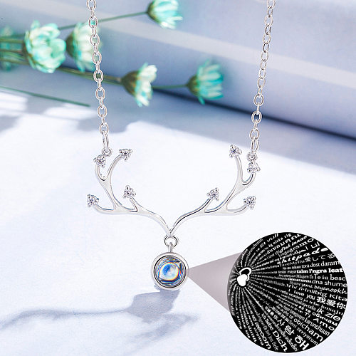 100 Sprachen „Ich liebe dich“-Diamant-Halskette mit Projektions-Halskette