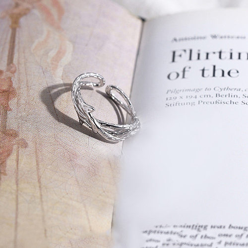Basic Modern Style Flower Copper Open Rings